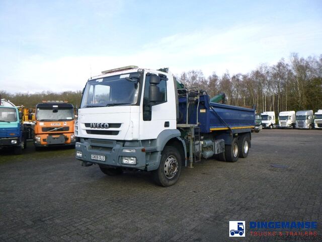 Kranbil Iveco AD260T33 6X4 RHD tipper + HMF crane