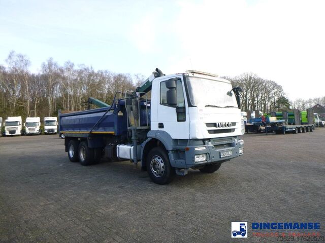 Kranbil Iveco AD260T33 6X4 RHD tipper + HMF crane