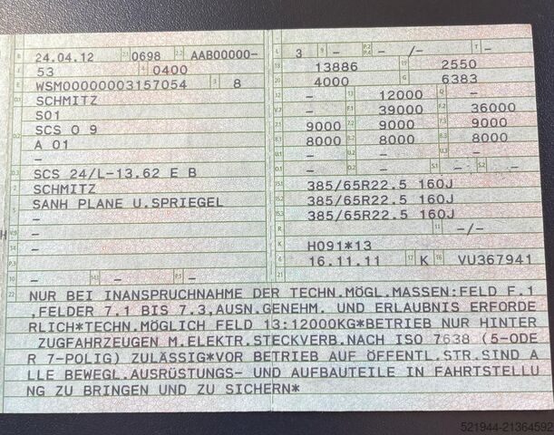 открытый полуприцеп с тентом Schmitz Cargobull SCS 24/L-13.62  Curtainsider Edscha