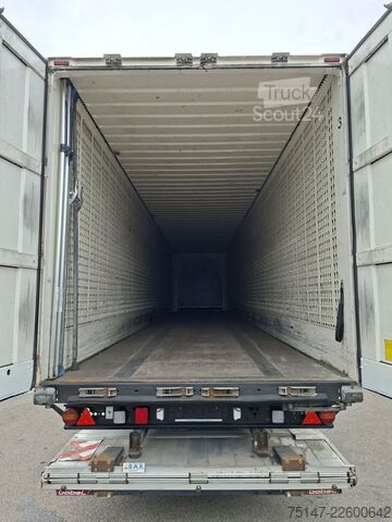Box-semitrailer KRONE 1-Achs Auflieger Möbelkoffer Lenkachse LBW