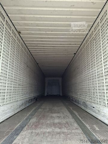 Box-semitrailer KRONE 1-Achs Auflieger Möbelkoffer Lenkachse LBW