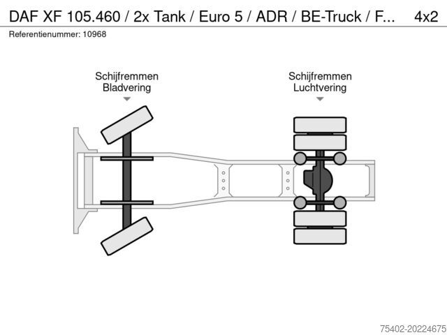 Standard-SZM DAF XF 105.460 / 2x Tank / Euro 5 / ADR / BE-Truck ...