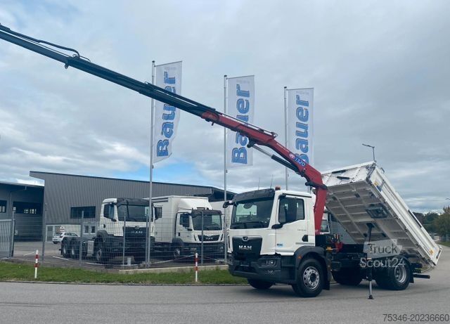 Gru montata su autocarro MAN TGM 18.320 /4x2/BL/Meiller/Kipper/Kran/Funk/ Neu