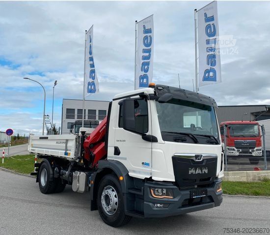 Camion ribaltabile trilaterale MAN TGM 18.320 /4x2/BL/Meiller/Kipper/Kran/Funk/ Neu