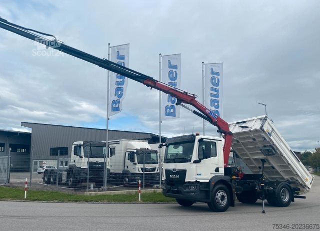 Autocarro ribaltabile MAN TGM 18.320 /4x2/BL/Meiller/Kipper/Kran/Funk/ Neu
