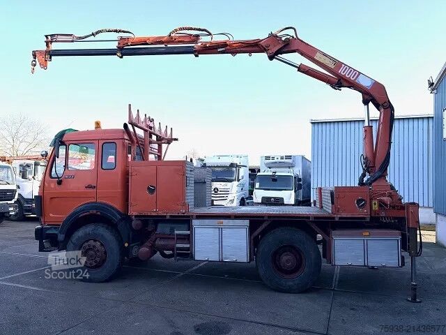Camion-grue Mercedes-Benz 1922 AK 4x4 V6 WITH ONLY 128.500 KM!! AND HMF 1...