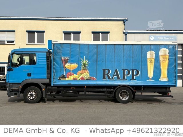 Camión de bebidas MAN TGM15250*Elektrische Rollplane beidseitig*Klima*