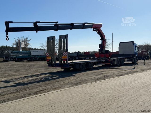 Kamion sa ravnom platformom SCANIA R500 6x4 Pritsche mit Kran Palfinger PK53002 SH