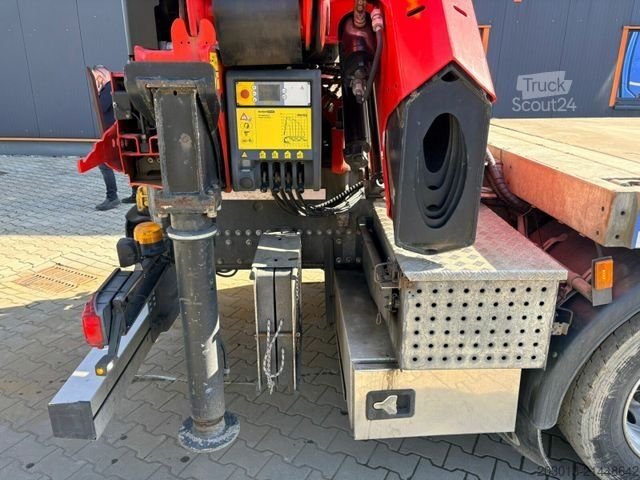 Kamion sa ravnom platformom SCANIA R500 6x4 Pritsche mit Kran Palfinger PK53002 SH