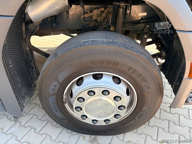 Вантажівка з відкритою платформою SCANIA R500 6x4 Pritsche mit Kran Palfinger PK53002 SH