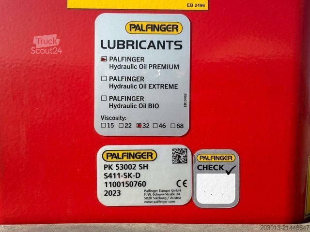 Grue montée sur camion SCANIA R500 6x4 Pritsche mit Kran Palfinger PK53002 SH