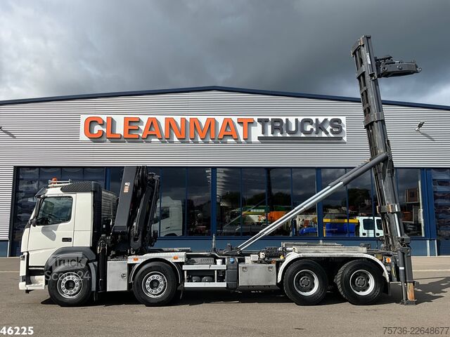 System med krokarm Volvo FM 410 8x4 Hiab 28 Tonmeter laadkraan met 20 To...