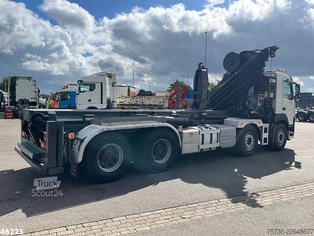 System med krokarm Volvo FM 410 8x4 Hiab 28 Tonmeter laadkraan met 20 To...