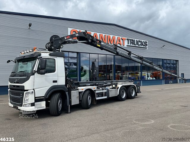 System med krokarm Volvo FM 410 8x4 Hiab 28 Tonmeter laadkraan met 20 To...