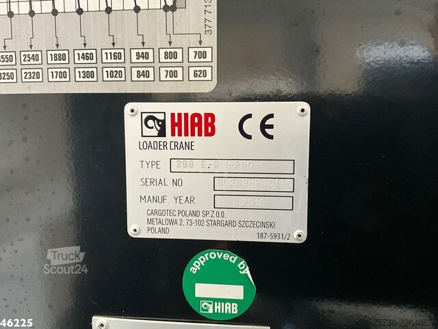 System med krogarm Volvo FM 410 8x4 Hiab 28 Tonmeter laadkraan met 20 To...