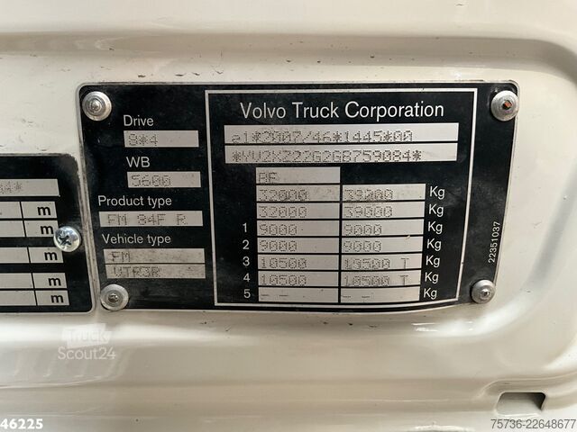 System med krogarm Volvo FM 410 8x4 Hiab 28 Tonmeter laadkraan met 20 To...