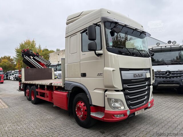 LKW mit Pritsche (offen) Daf XF440 6X2 Fassi 235 mit Jib bis 24.50 Meter