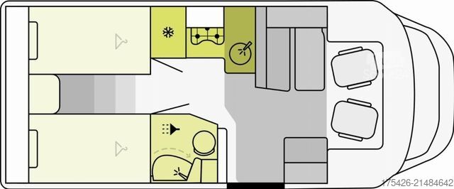 Полуинтегрированный автодом ETRUSCO T 6900 SB *Multimedia Paket*Lithiumbatterie*