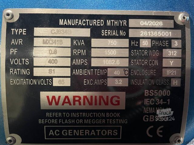  Baudouin 6M21G825/5 - 825 kVA Generator - DPX-19881