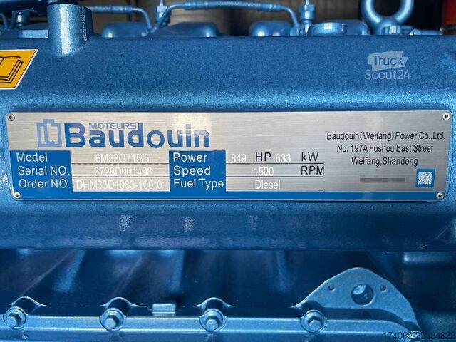 Baudouin 6M33G715/5 - 715 kVA Generator - DPX-19880