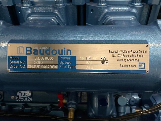  Baudouin 8M33G1000/5 - 1000 kVA Generator - DPX-19882