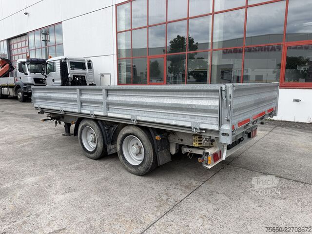 Tresidet tipvognstrailer Müller-Mitteltal kipper  14,4 t Tandemkipper- Tieflader, nur 2 mal Benutzt