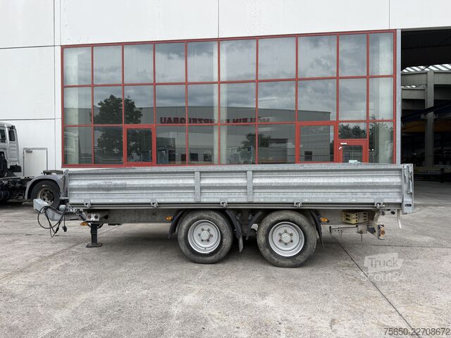 Tresidet tipvognstrailer Müller-Mitteltal kipper  14,4 t Tandemkipper- Tieflader, nur 2 mal Benutzt