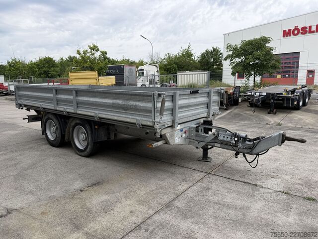 Tresidet tipvognstrailer Müller-Mitteltal kipper  14,4 t Tandemkipper- Tieflader, nur 2 mal Benutzt