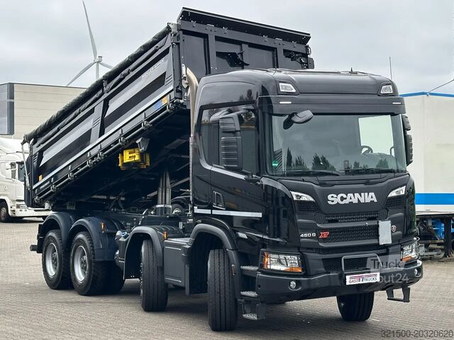 3-zijdige kipper Scania G460 XT Super 8x4 Meiller 3 Side Tipper / Damag...