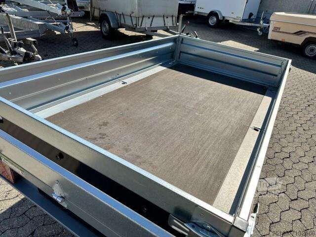 Przyczepa samochodowa Brenderup 4260S UB750, Stahl Hochlader, 2590 x 1430 x 350 mm, 0,75 to.