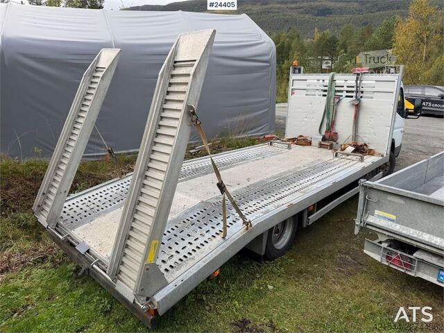 Platform aanhanger Mitsubishi Fuso 7C18 platform car w/ new AdBlue pump, Winch,