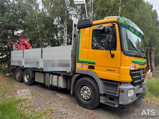 Kranbil Mercedes-Benz Actros 2544 6x2 Crane Truck w/ Rear-Mounted Ferrar