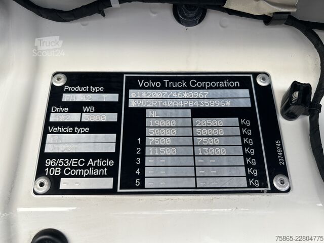 Standaard-SZM Volvo FH 500 Globetrotter XL / 277 dkm / Tacho V2 / V...