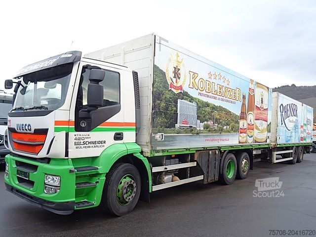 Içecek kamyonu IVECO 260 S 42*kpl. Zug*2x LBW*Lift/Lenk*Ret.*38 Pal.