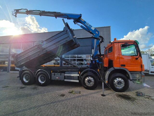 Hook arm system Mercedes-Benz Actros 3241 8X4 Containersysteem/ 20T HMF crane...