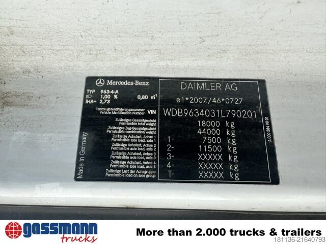 Standard SZM Mercedes-Benz Actros 1845 LS 4x2, StreamSpace, Kipphydraulik