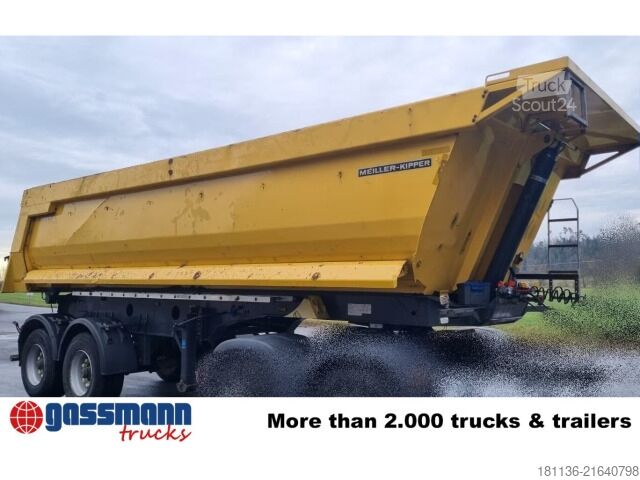 Damperli yarı römork Meiller MHKS 44/2, Halfpipe ca. 25 cbm, hydr. Heckklappe