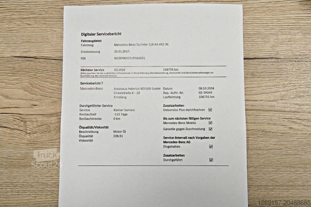 Fourgon surélevé MERCEDES-BENZ Sprinter Kasten 316 CDI L2H2 RWD Standheizung