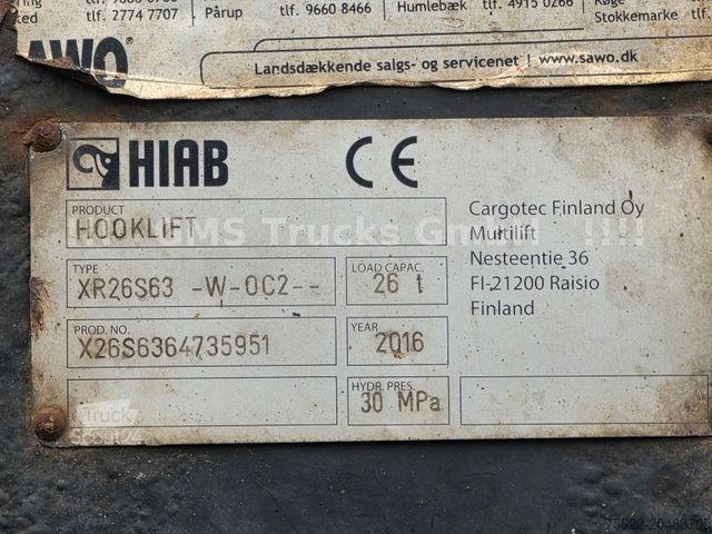 Kamion s kipom s pomičnim kontejnerom MERCEDES-BENZ Arocs 3263 / 8X4 / Blatt/ Hiab XR26