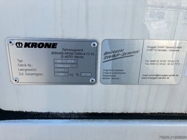 Değiştirme kasalı treyler KRONE Wechselbrücke Koffer