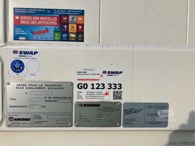 Değiştirme kasalı treyler KRONE Wechselbrücke Koffer