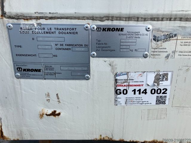 Değiştirme kasalı treyler KRONE Wechselbrücke Koffer