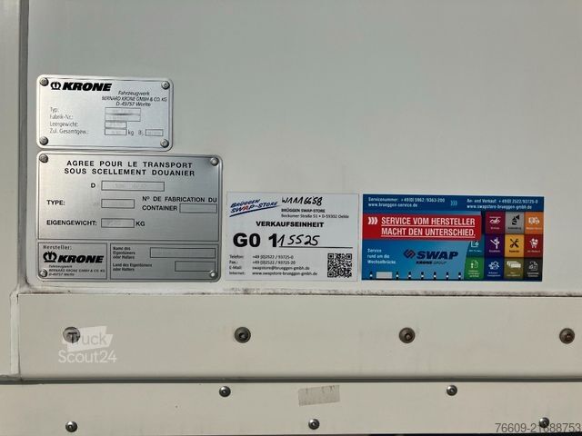 Değiştirme kasalı treyler KRONE Wechselbrücke Kühlaufbau