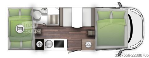 Autocaravana capucino Forster A 699 DVB 165 PS, Automatik