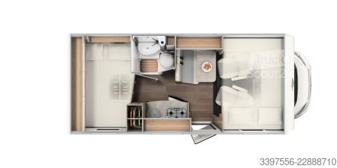 Τροχόσπιτο με προεξοχή (alcove) Carado A 132 Solar 2x 100 W +Wechselrichter