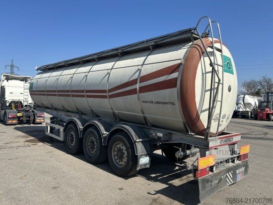 Cisterna polpriklopnik MENCI LEBENSMITTELTANK ISOLIERT, 3 KAMMERN, 34000L LIFTACHSE,   BPW-ACHSEN