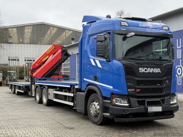 Jeřáb na nákladním automobilu SCANIA R500 6x4 Pritsche mit Kran Palfinger PK53002 SH