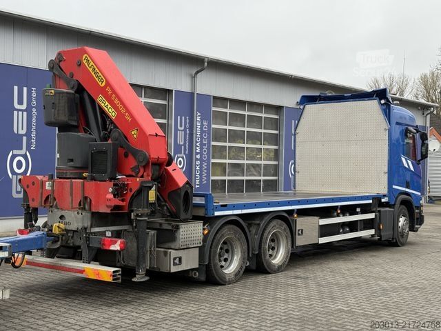 Jeřáb na nákladním automobilu SCANIA R500 6x4 Pritsche mit Kran Palfinger PK53002 SH