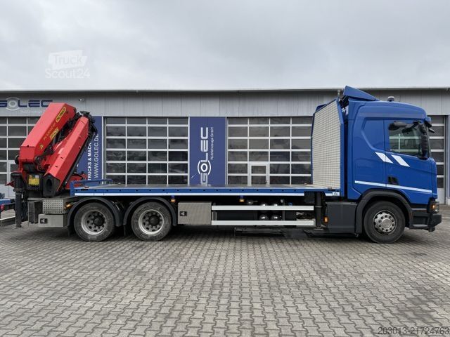 LKW mit Pritsche (offen) SCANIA R500 6x4 Pritsche mit Kran Palfinger PK53002 SH