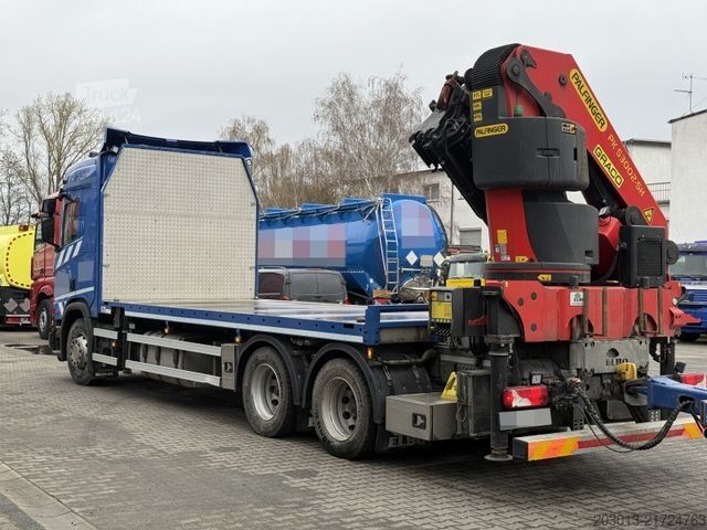 LKW mit Pritsche (offen) SCANIA R500 6x4 Pritsche mit Kran Palfinger PK53002 SH